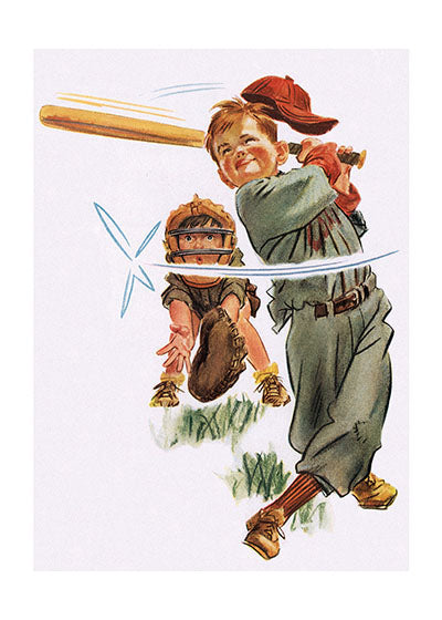 Card | Encouragement | Boys Playing Baseball