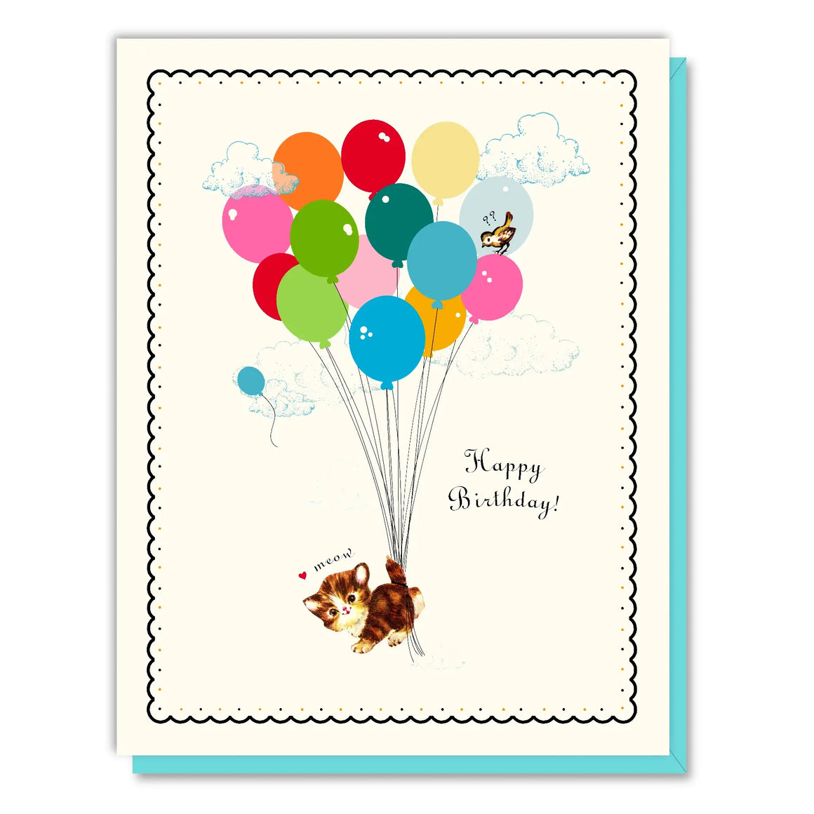 Birthday Card | Balloon Kitten
