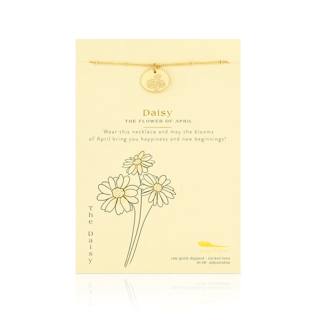 Birth Month Necklace | April | Daisy
