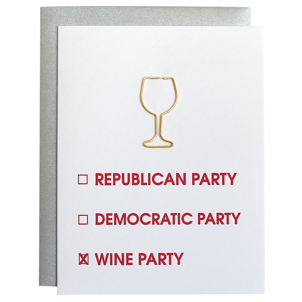 Card | Election Card Wine Party